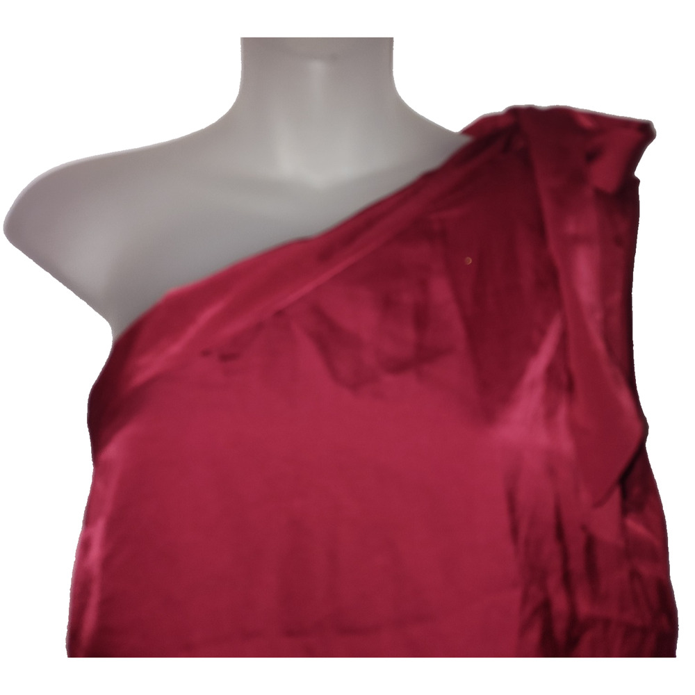 Women’s Red One Shoulder Detail Asymmetrical Style Knot Top Size L BG22 - Picture 3 of 3
